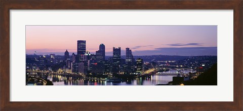 Framed USA, Pennsylvania, Pittsburgh, Monongahela River Print