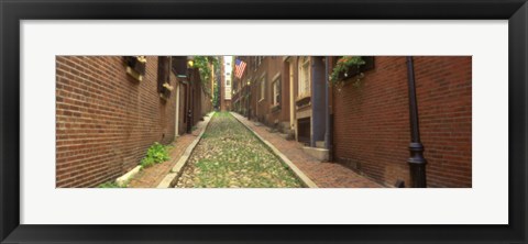 Framed Street View of Beacon Hill, Boston Massachusetts Print