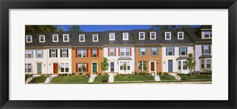 Framed Townhouse, Owings Mills, Maryland, USA Print