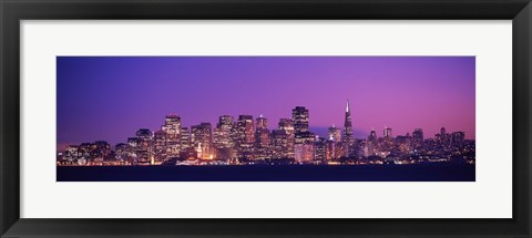 Framed San Francisco, California (night) Print