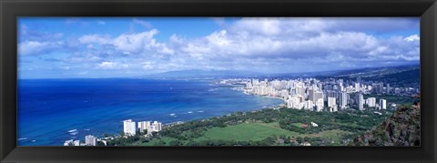 Framed Blue Waters of Waikiki, Hawaii Print