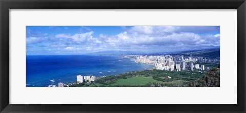 Framed Blue Waters of Waikiki, Hawaii Print