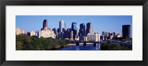 Framed Delaware River, Philadelphia, Pennsylvania, USA Print