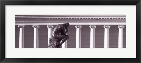 Framed Rodin Sculpture, San Francisco, California, USA Print