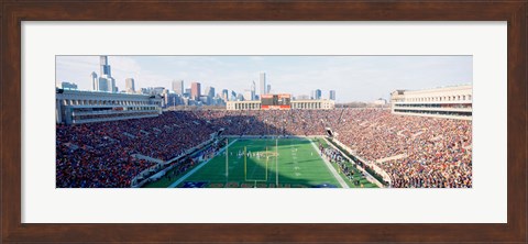 Framed High angle view of spectators in a stadium, Soldier Field (before 2003 renovations), Chicago, Illinois, USA Print