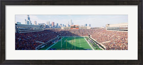 Framed High angle view of spectators in a stadium, Soldier Field (before 2003 renovations), Chicago, Illinois, USA Print