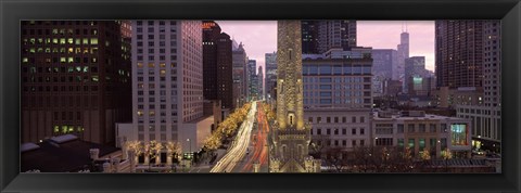 Framed Buildings in a city, Michigan Avenue, Chicago, Cook County, Illinois, USA Print