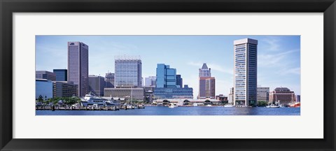 Framed USA, Maryland, Baltimore, Skyscrapers along the Inner Harbor Print