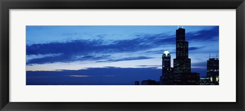 Framed Buildings in a city, Sears Tower, Chicago, Cook County, Illinois, USA Print