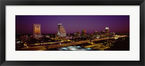 Framed Orlando, Florida at Night Print