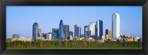 Framed Dallas Texas Skyline Print