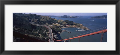 Framed View From the Top of the Golden Gate Bridge, San Francisco Print