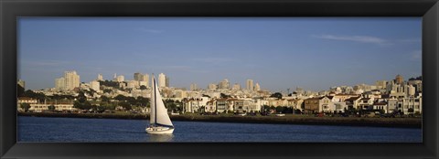 Framed Sailboat in an ocean, Marina District, San Francisco, California, USA Print