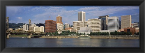 Framed Skyscrapers at the waterfront, Portland, Multnomah County, Oregon, USA Print