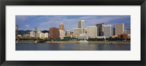 Framed Skyscrapers at the waterfront, Portland, Multnomah County, Oregon, USA Print