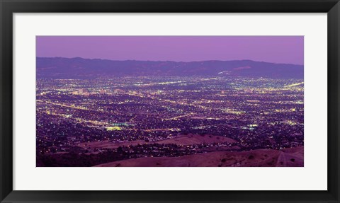 Framed Aerial Silicon Valley San Jose California USA Print