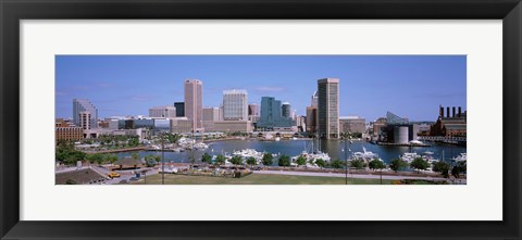 Framed Inner Harbor Skyline Baltimore MD USA Print