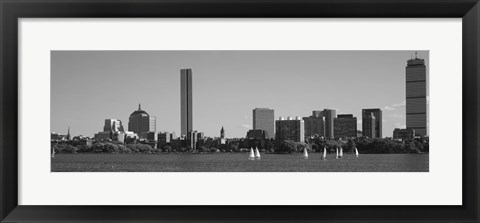 Framed MIT Sailboats, Charles River, Boston, Massachusetts, USA Print