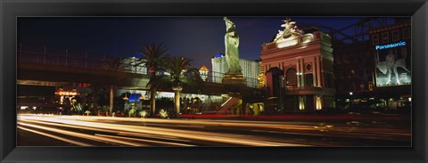 Framed Traffic on a road, Las Vegas, Nevada, USA Print