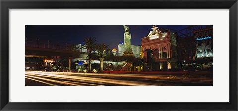 Framed Traffic on a road, Las Vegas, Nevada, USA Print