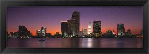 Framed Evening Biscayne Bay Miami FL Print