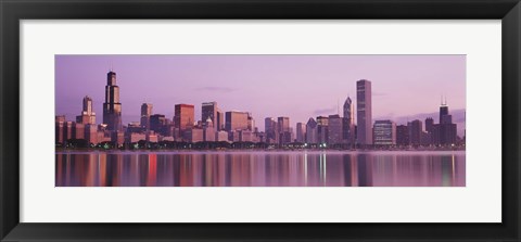 Framed City On The Waterfront, Chicago, Illinois, USA Print