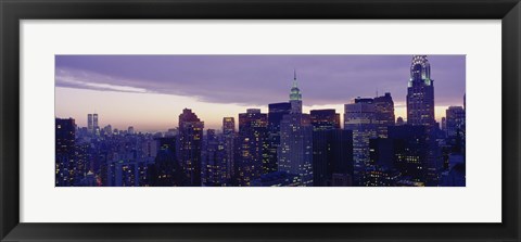 Framed Buildings In A City, Manhattan, NYC, New York City, New York State, USA Print