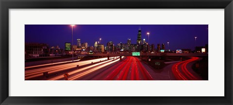 Framed Kennedy Expressway Chicago IL USA Print