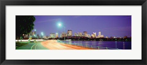 Framed USA, Massachusetts, Boston, Highway along Charles River Print