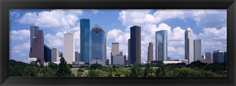 Framed Skyscrapers in a city, Houston, Texas, USA Print