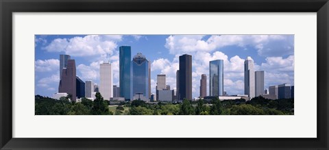 Framed Skyscrapers in a city, Houston, Texas, USA Print