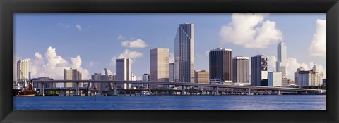 Framed Buildings at the waterfront, Miami, Florida, USA (close-up) Print