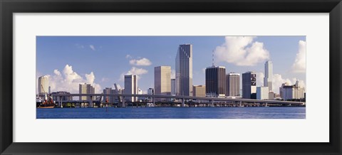 Framed Buildings at the waterfront, Miami, Florida, USA (close-up) Print