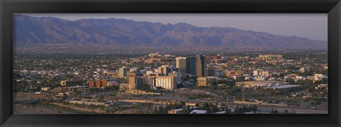 Framed High angle view of a cityscape, Tucson, Arizona, USA Print