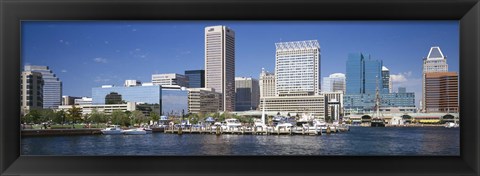 Framed Buildings at the waterfront, Baltimore, Maryland, USA Print