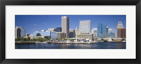 Framed Buildings at the waterfront, Baltimore, Maryland, USA Print