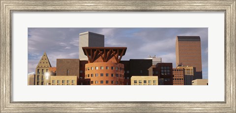 Framed Skyscrapers In The City, Denver, Colorado, USA Print