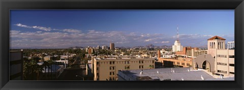 Framed USA, Arizona, Phoenix, Aerial view of the buildings Print