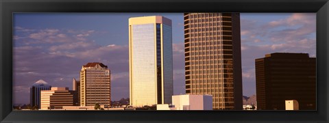 Framed USA, Arizona, Phoenix, Cloudscape over a city Print