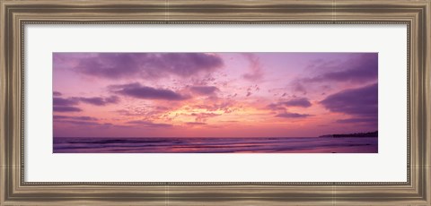 Framed Clouds in the sky at sunset, Pacific Beach, San Diego, California, USA Print