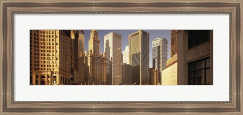 Framed Close up of Skyscrapers in Chicago Print