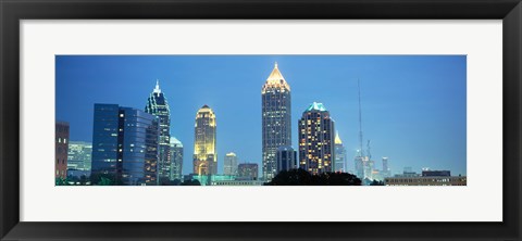 Framed Skyline Atlanta GA USA Print