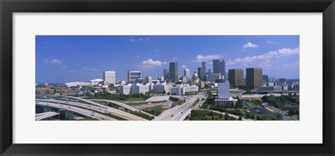 Framed High angle view of elevated roads with buildings in the background, Atlanta, Georgia, USA Print