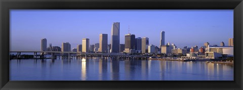 Framed Skyline Miami FL USA Print