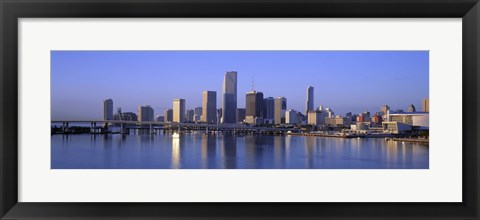 Framed Skyline Miami FL USA Print