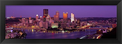 Framed Dusk Pittsburgh PA Print