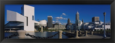 Framed Building at the waterfront, Rock And Roll Hall Of Fame, Cleveland, Ohio, USA Print