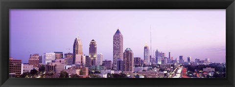 Framed Twilight, Atlanta, Georgia, USA Print