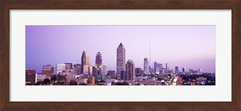 Framed Twilight, Atlanta, Georgia, USA Print