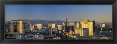 Framed High Angle View Of Buildings In Las Vegas, Nevada Print